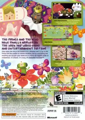 Beautiful Katamari (USA) box cover back